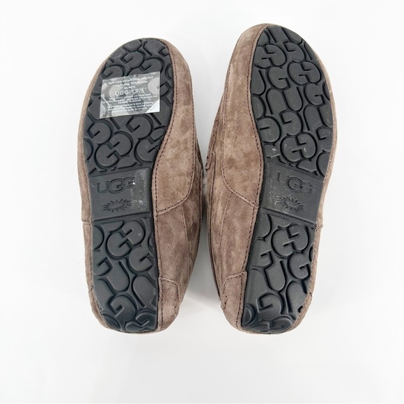 UGG Mens Australia 5775 Ascot Chestnut Brown Suede Sheepskin Slippers Shoes - Picture 5 of 8